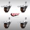 Service Caster 3 Inch SS High Temp Glass Filled Nylon 3/8 Inch Stem Caster Set Total Lock Brake SCC-SSTSTTL20S314-GFNSHT-381615-4 - alternate 2